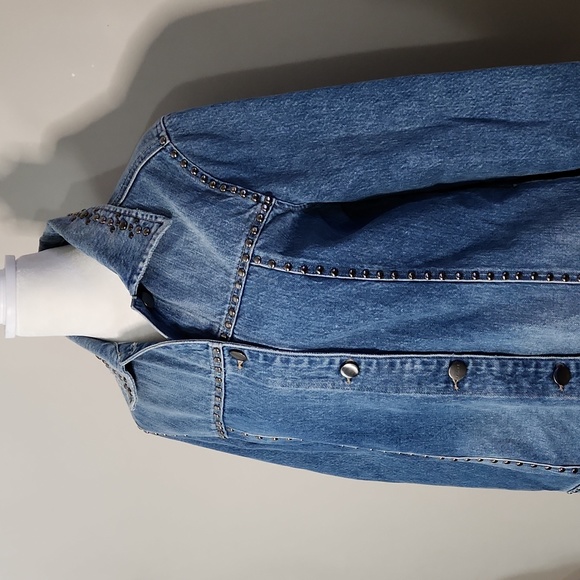 Nwt Frame Denim Le Studded Motif Denim Jacket - Picture 4 of 16